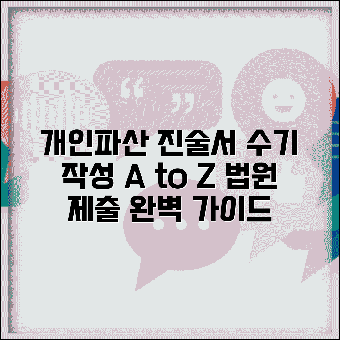 개인파산 진술서 수기작성 요령 | 법원 제출용 진술서 작성 비법