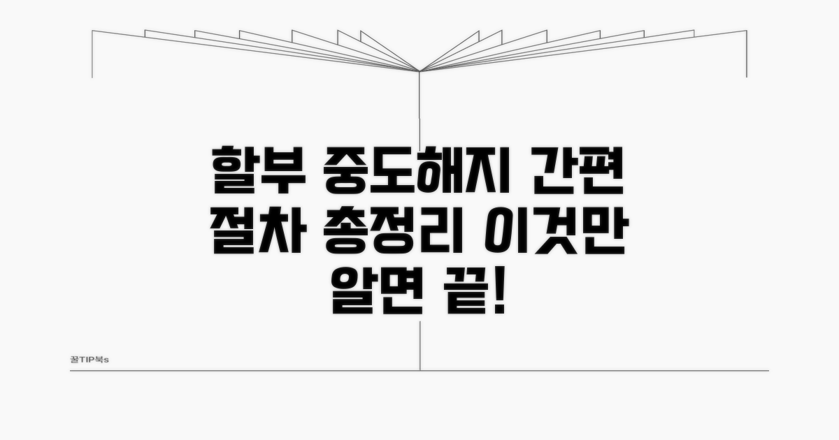 실전! 할부 중도해지 절차 알아보기