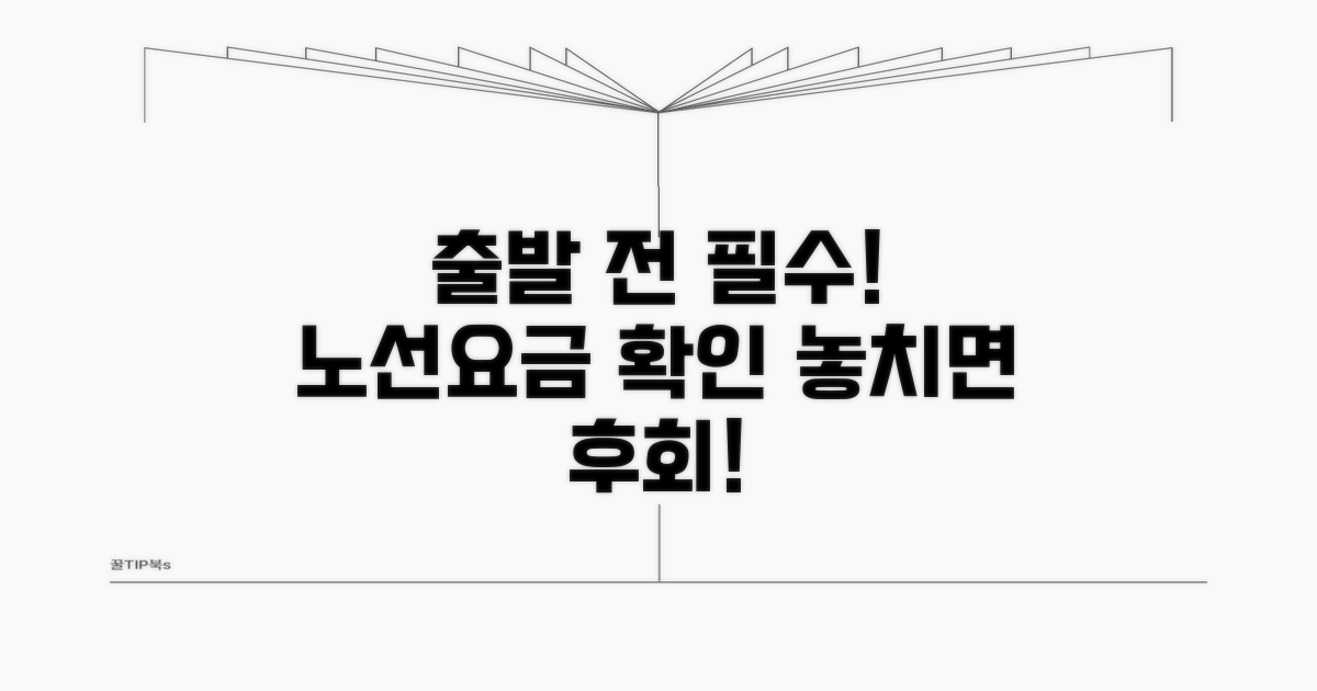 출발 전 꼭 확인! 노선 및 요금 정보