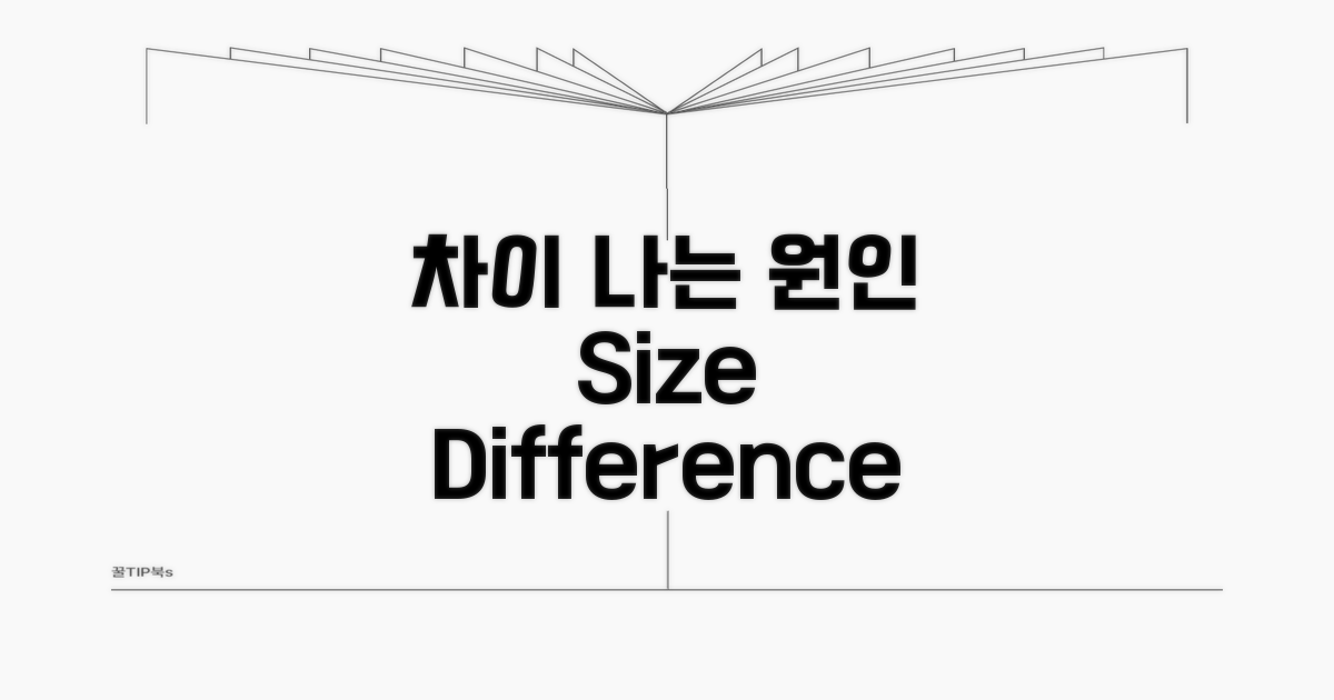 크기 차이 나는 원인 분석