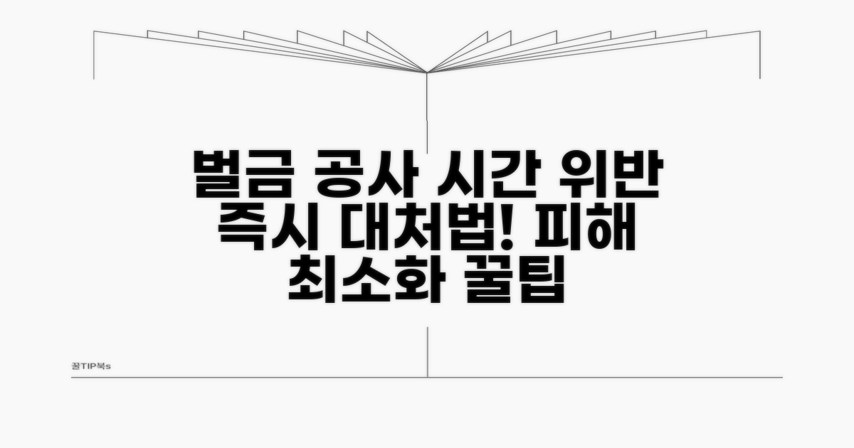 공사 시간 위반 시 벌금 및 대처법