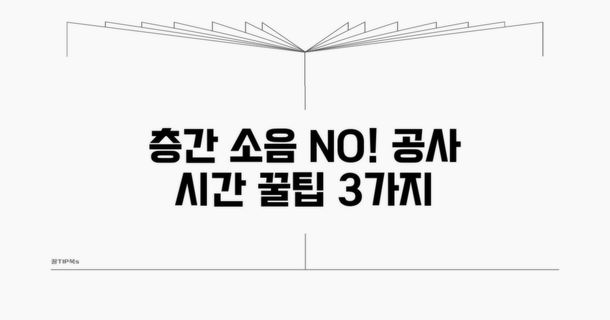 층간 소음 없는 공사 시간, 이렇게 정하세요