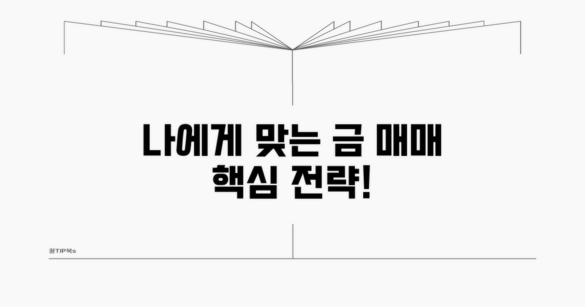 나에게 맞는 금 매매 방법 선택
