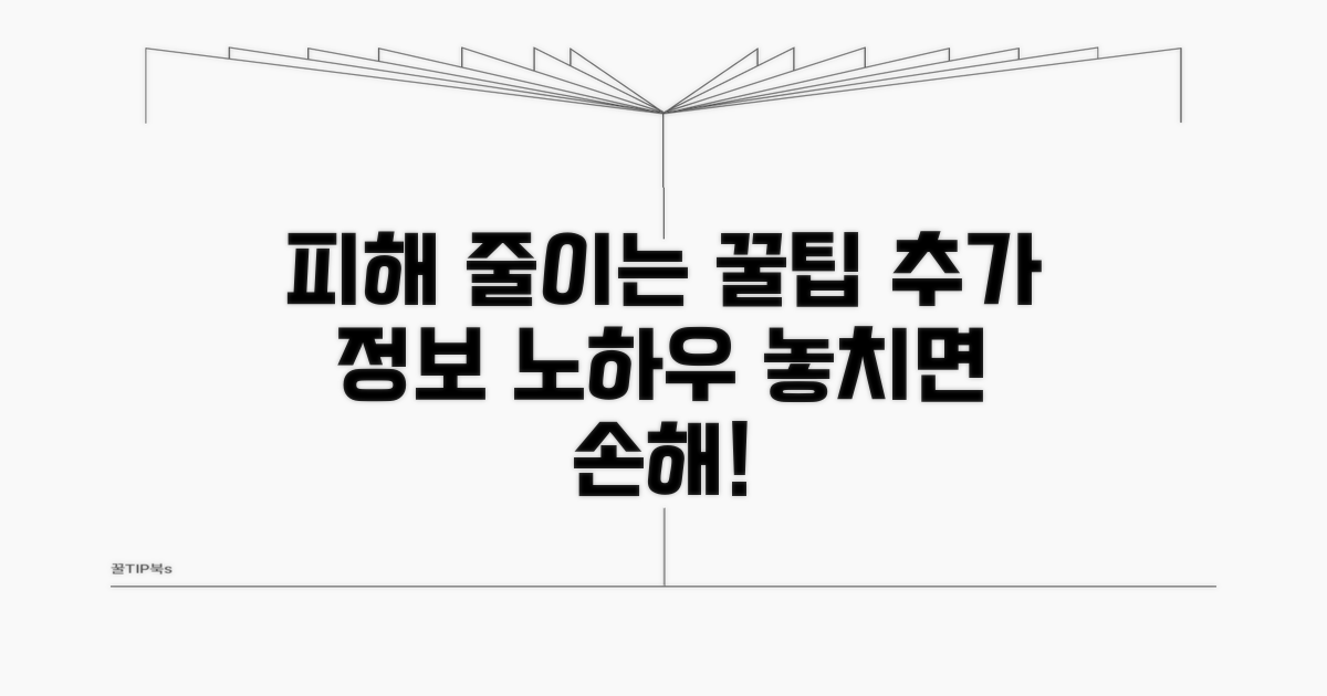 피해 최소화와 추가 팁