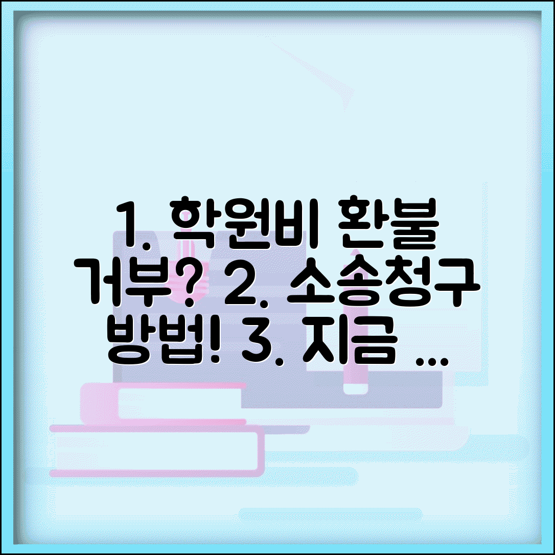 학원비 환불 거부 소송 절차 | 학원 수강료 반환 청구 방법