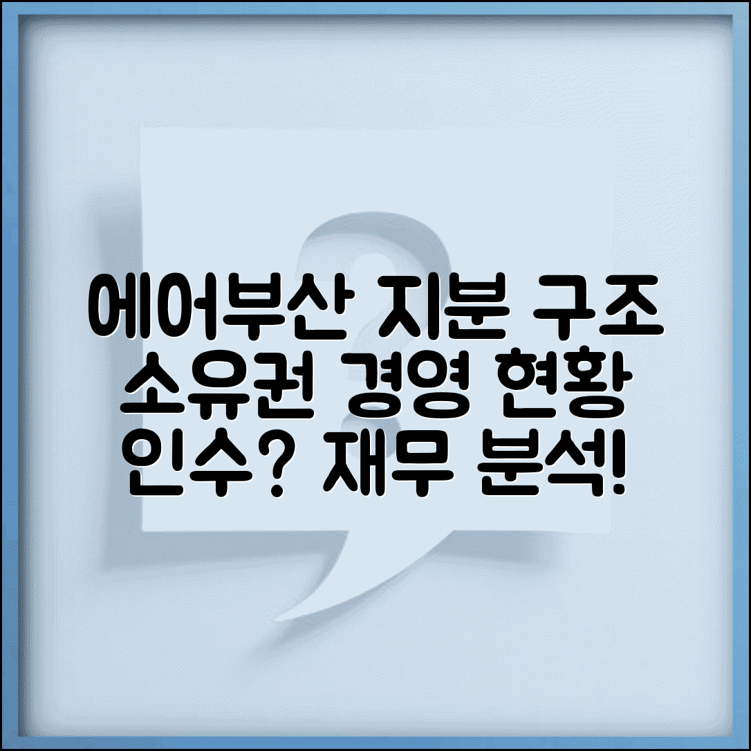 에어부산 소유주 지분 구조 | 항공사 소유권 및 경영 현황 | 인수 합병 가능성, 재무 상태 분석