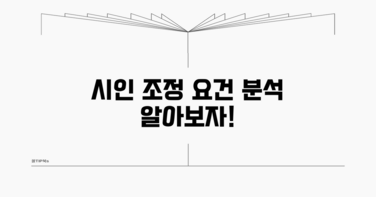 시인 및 조정 요건 상세 분석