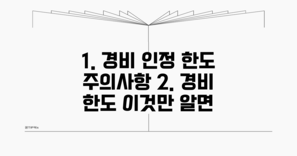 경비 인정 한도와 주의사항