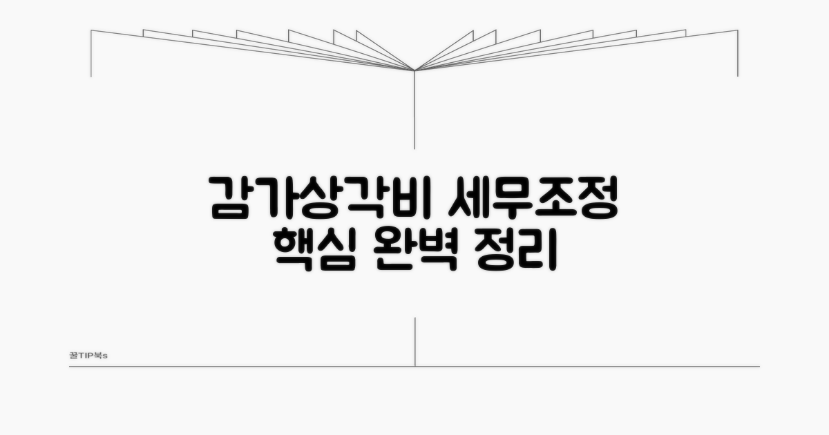 감가상각비 세무조정 핵심 원리