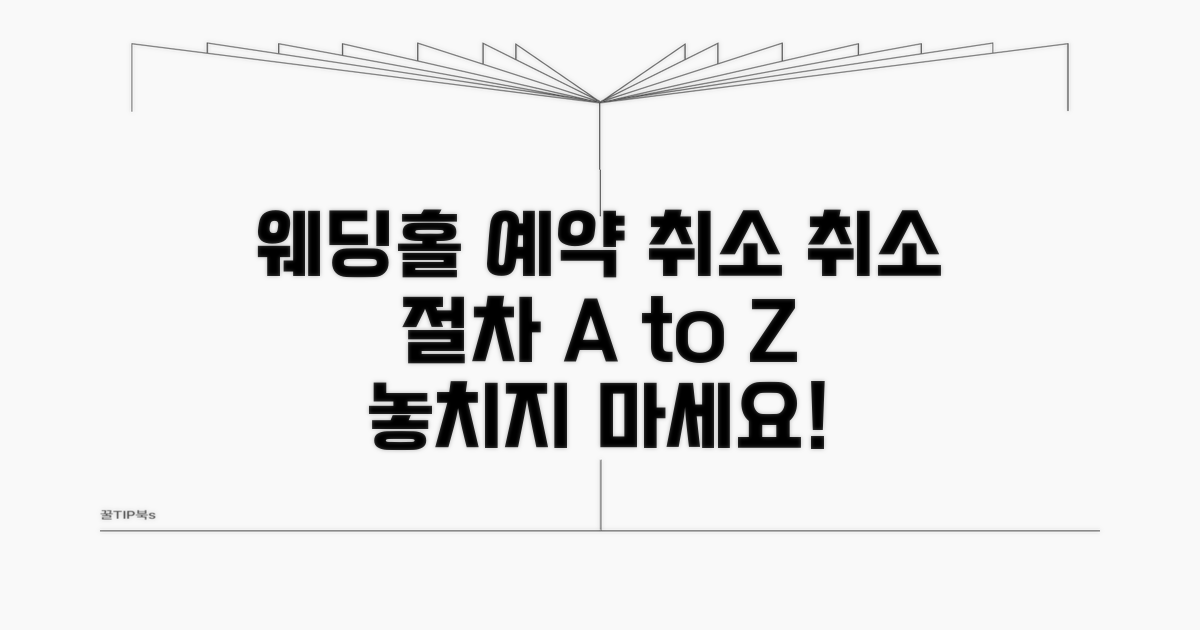 웨딩홀 예약 취소 절차 상세 안내