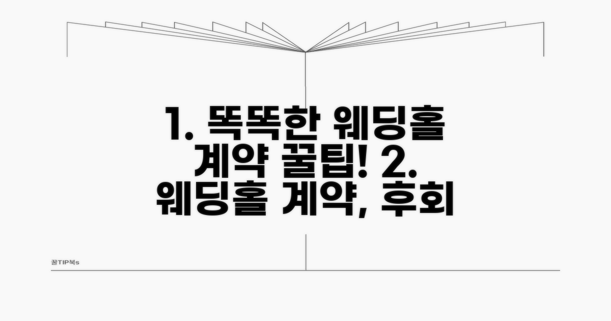 똑똑한 웨딩홀 계약 팁