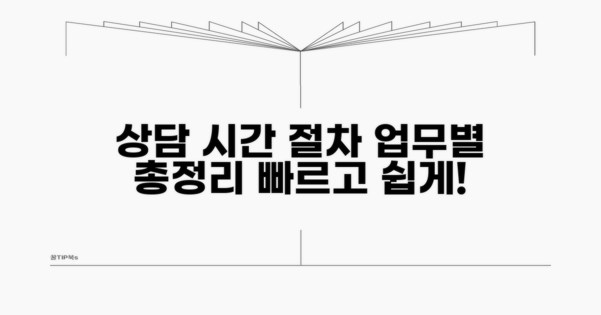 업무별 상담 시간 및 절차 확인