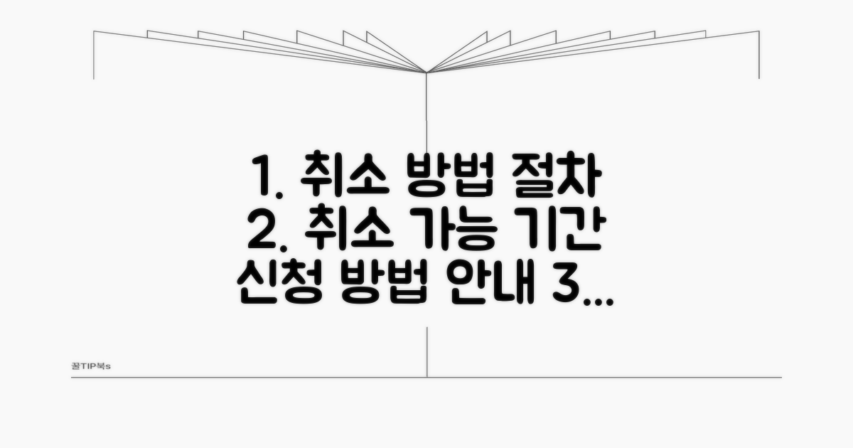 취소 가능한 기간과 신청 절차