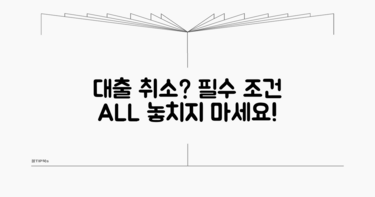 대출 취소, 알아야 할 기본 조건