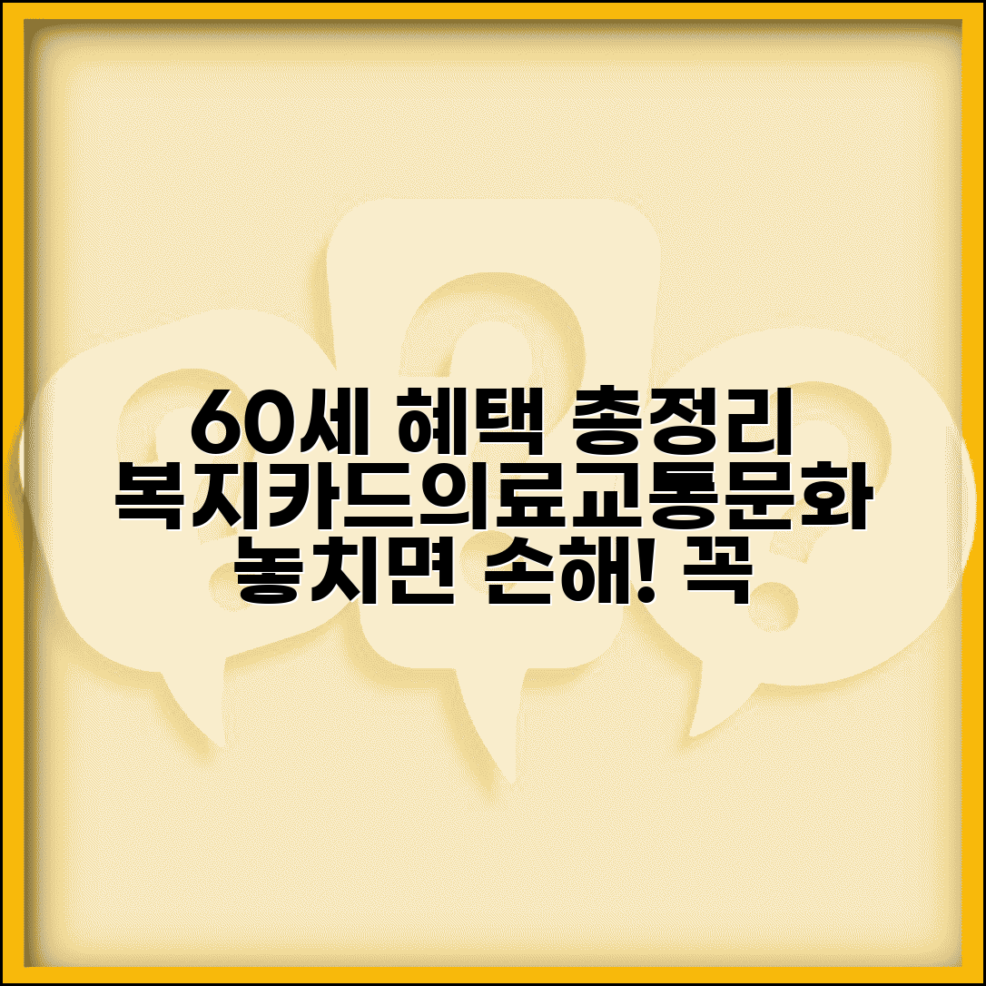60세이상 노인 혜택 총정리 | 복지카드 발급, 의료/교통/문화 지원 프로그램 혜택 비교