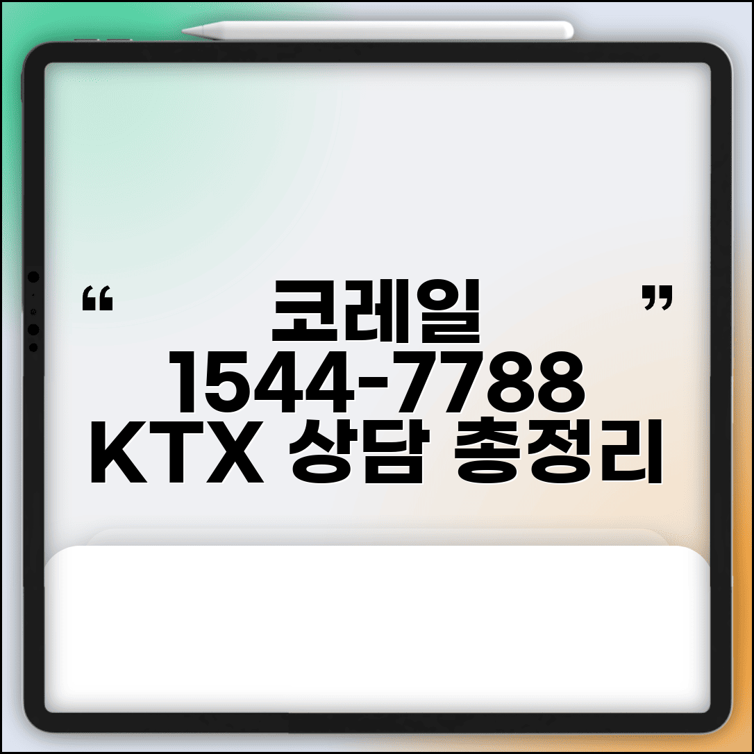 코레일 고객센터 1544-7788 전화번호 및 KTX 상담 시간 | 이용 방법, 주의사항 총정리