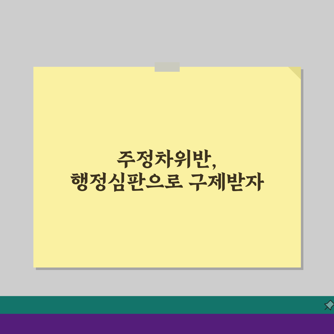 주정차위반 행정심판 청구 | 절차/기한/필요서류 + 인용사례 분석 A to Z